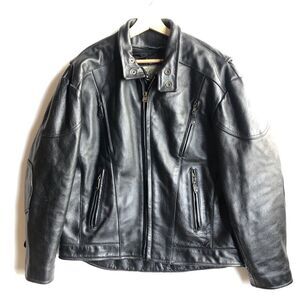 Daniel Smart 3M Thinsulate Racing Leather Motorcycle Jacket Size XL 44 Black